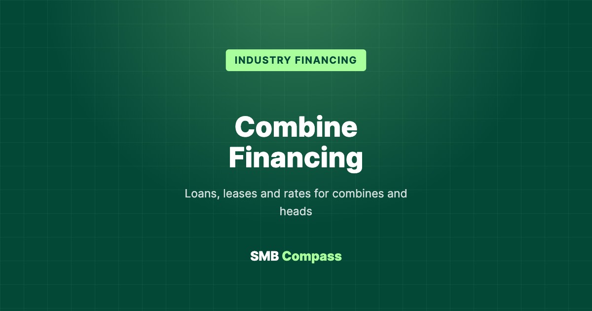 Combine Financing — Loans, leases and rates for combines and heads