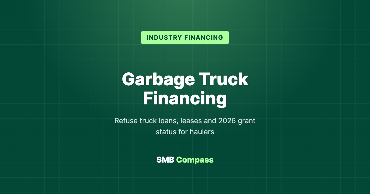 Garbage Truck Financing — Refuse truck loans, leases and 2026 grant status for haulers