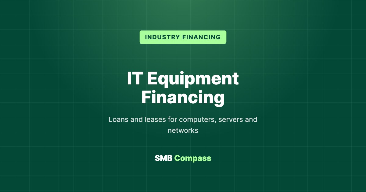 IT Equipment Financing — Loans and leases for computers, servers and networks