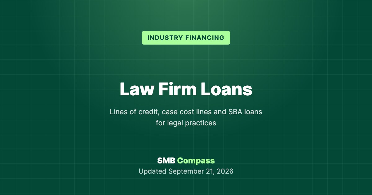 Law Firm Loans — Lines of credit, case cost lines and SBA loans for legal practices