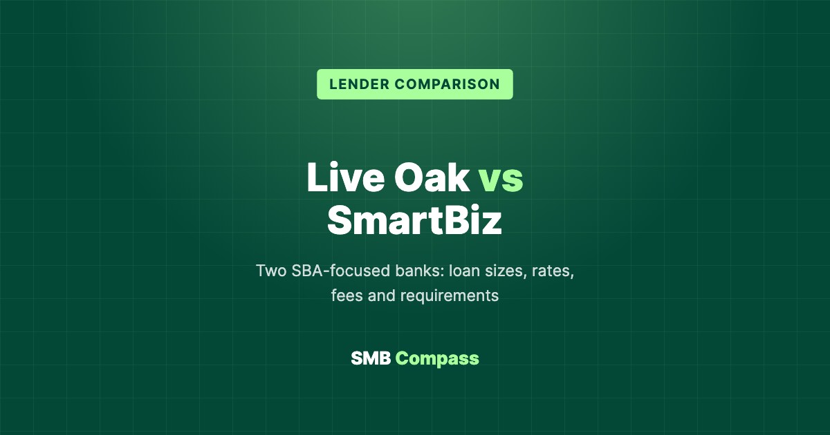 Live Oak Bank vs SmartBiz 2026: SBA Loans Compared