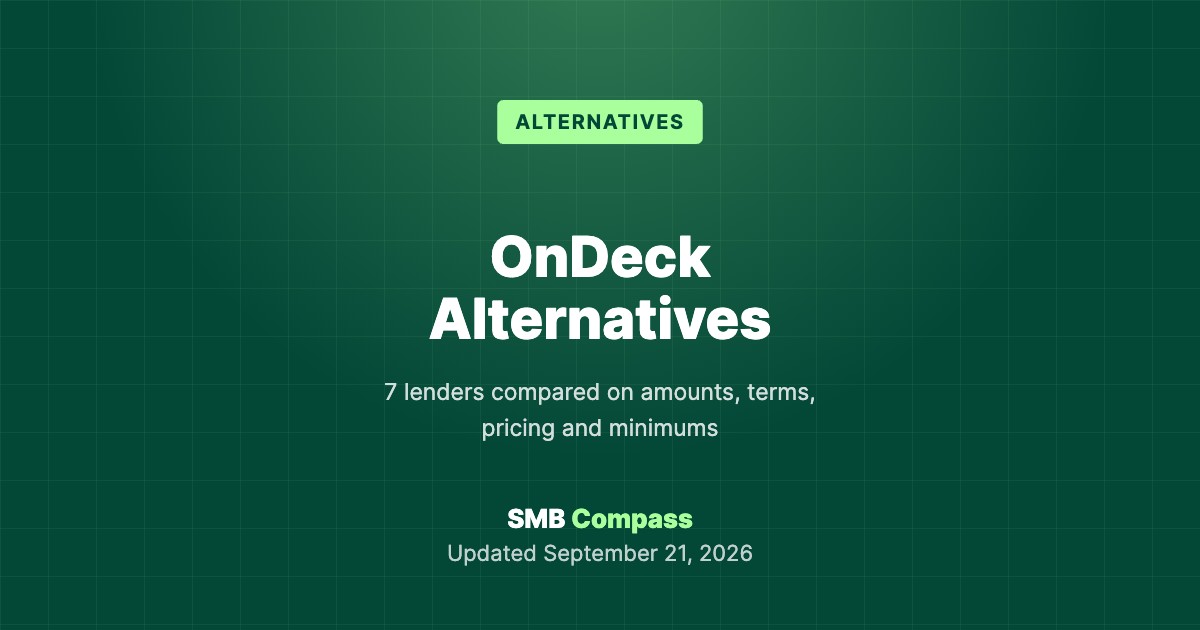 OnDeck Alternatives — 7 lenders compared on amounts, terms, pricing and minimums