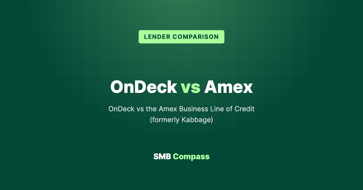 OnDeck vs Amex — OnDeck vs the Amex Business Line of Credit (formerly Kabbage)