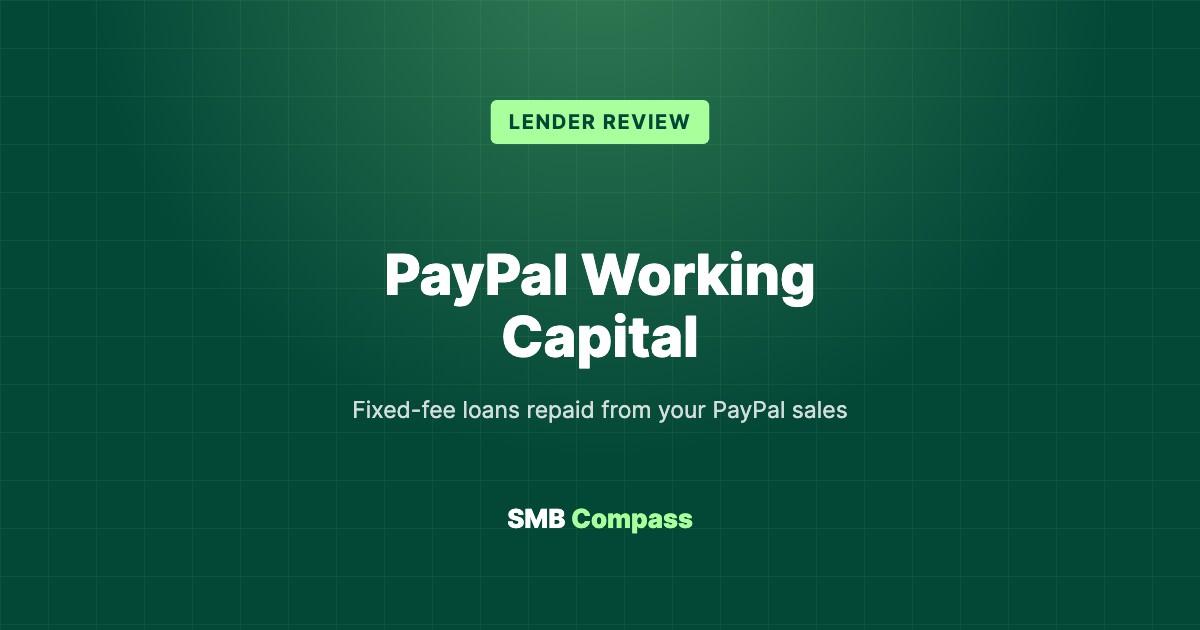 PayPal Working Capital — Fixed-fee loans repaid from your PayPal sales