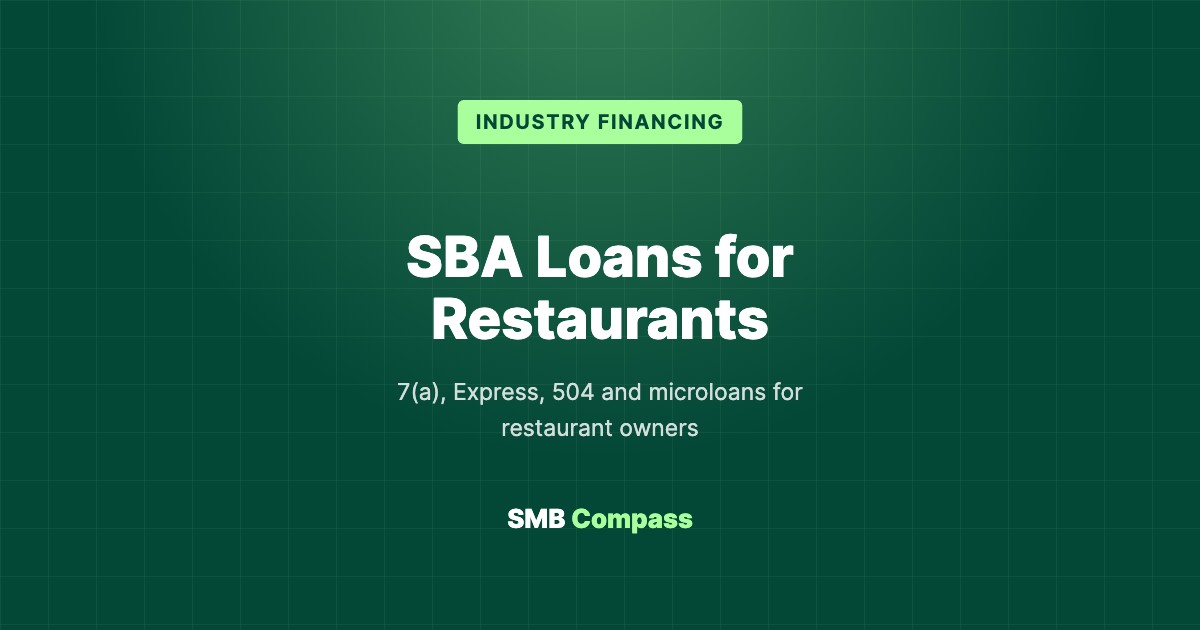 SBA Loans for Restaurants — 7(a), Express, 504 and microloans for restaurant owners