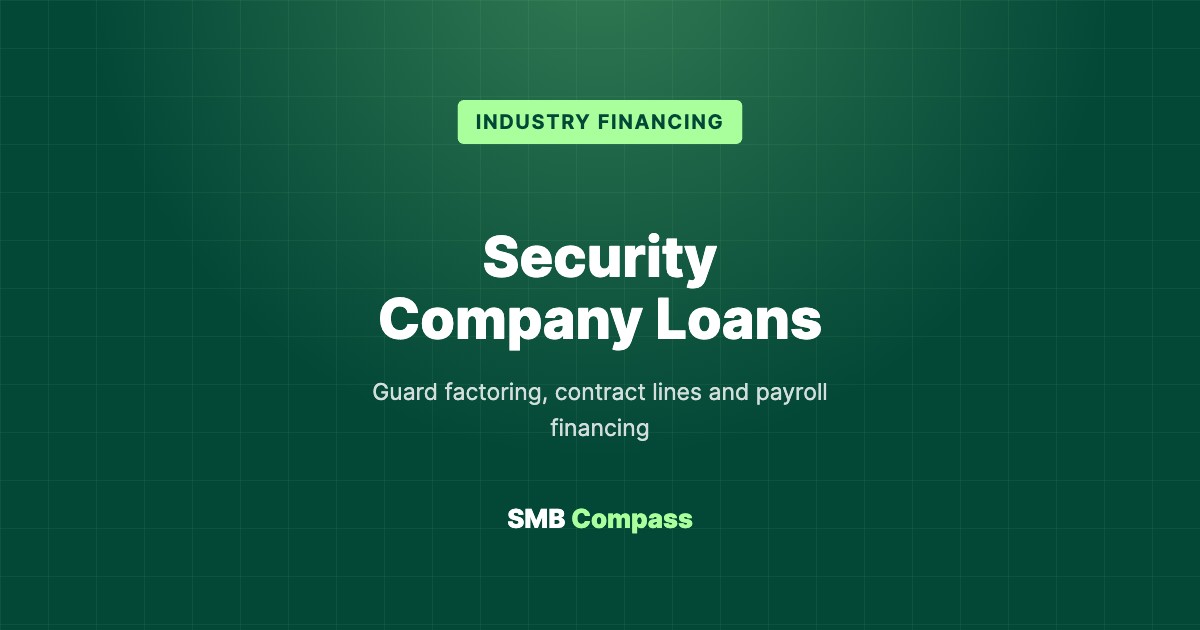 Security Company Loans — Guard factoring, contract lines and payroll financing