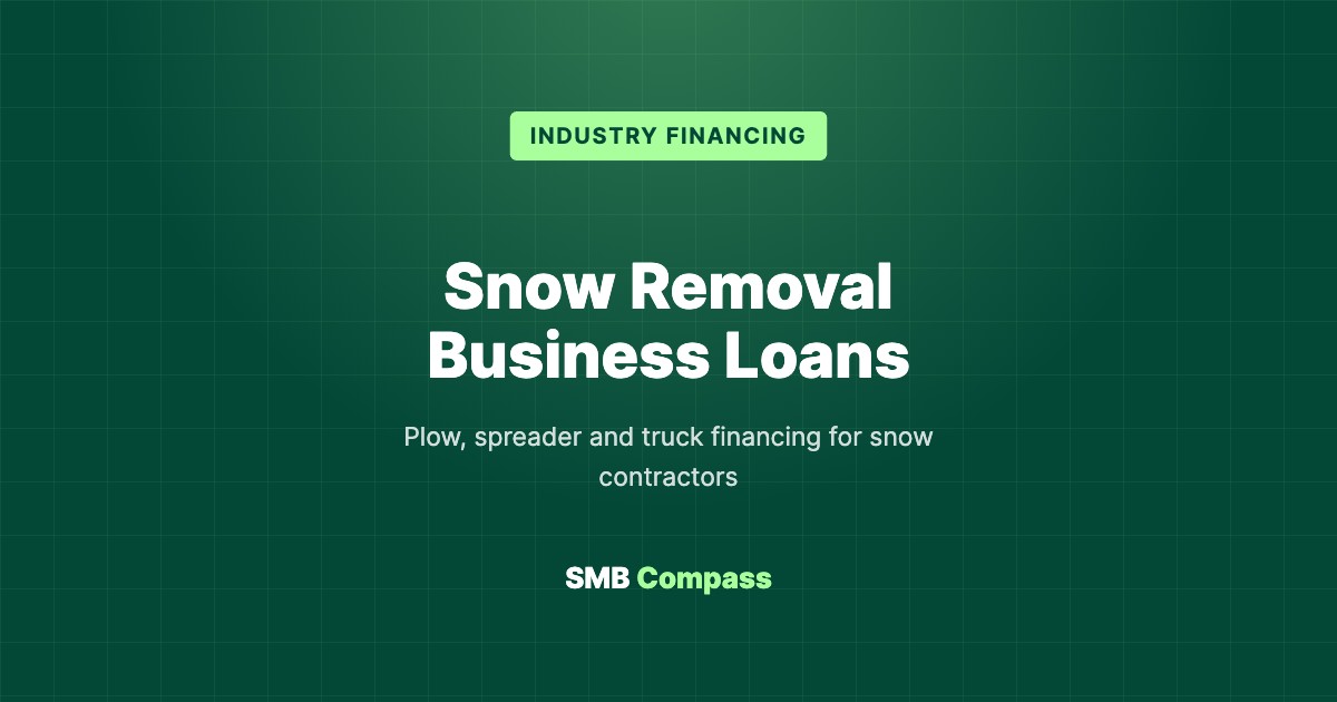 Snow Removal Business Loans — Plow, spreader and truck financing for snow contractors