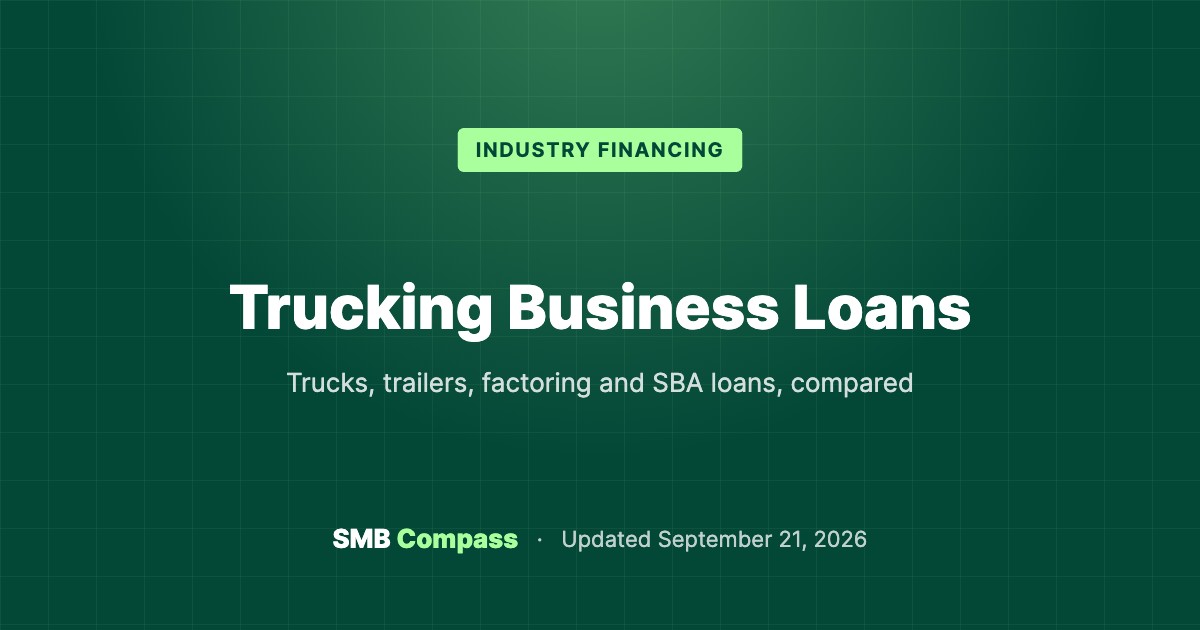 Trucking Business Loans: Truck, Trailer and Cash Flow Financing
