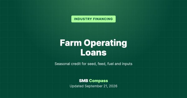 Farm Operating Loans — Seasonal credit for seed, feed, fuel and inputs
