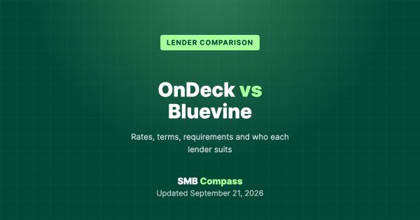 OnDeck vs Bluevine — Rates, terms, requirements and who each lender suits