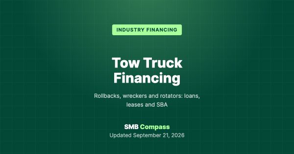 Tow Truck Financing — Rollbacks, wreckers and rotators: loans, leases and SBA